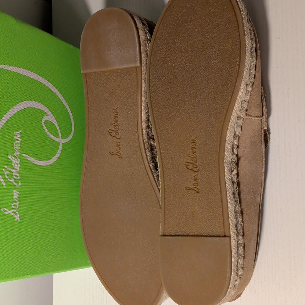 Sam Edelman 8 NIB Suede Loafer Taupe - Picture 7 of 8